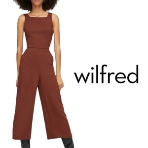 Wilfred Brown Square-Neck Jumpsuit